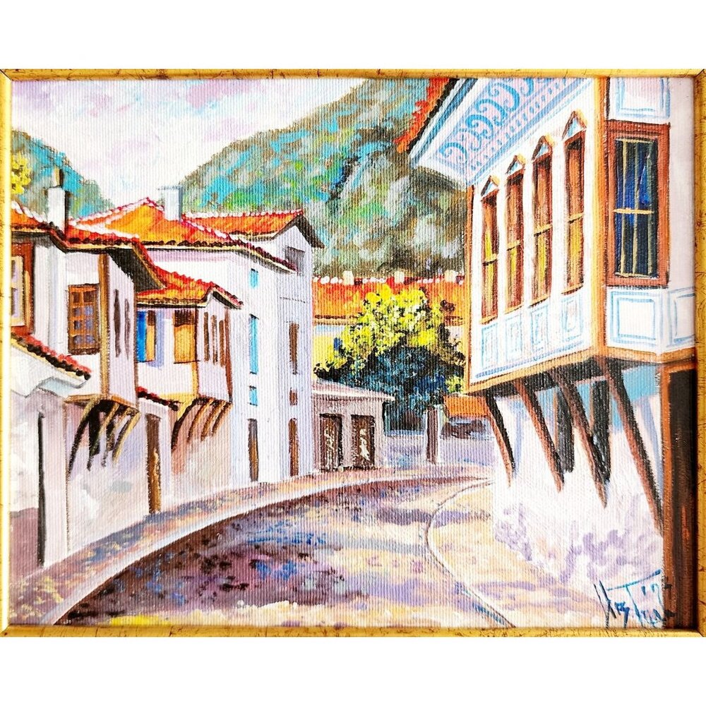 2022 Original Oil Painting Karlovo Bulgaria Ivan Todorov Signed Framed Art DWYY